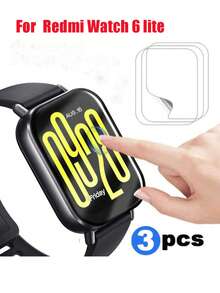 Transparent Screen Protector Compatible With Xiaomi Watch 5 Active, Watch 6 Active/Lite, 3 Active And Watch 4, High Definition TPU Screen Protector, Compatible With Redmi Watch 5 Lite (Glass Not Included) - 3PCS - View 15