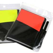 Complete Referee Toolkit: 1 Set Football Soccer Referee Wallet Notebook With Red And Yellow Cards - Red and Yellow - View 5