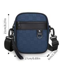1pc New Men's Crossbody Bag Shoulder Bag Casual Fashion Multifunctional Phone Bag Lightweight Small Square Bag - Multicolor - View 13