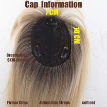 Women's Natural One-Piece Hair Topper Hairpiece, Invisible Seamless Hair Patch For Covering Gray Hair, Air Bangs - Coffee Brown - View 11