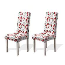 1/2/4/6pcs Christmas Pattern Chair Covers, Dining Chair Seat Protectors, Removable And Washable - Multicolor - View 29