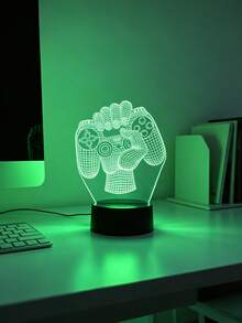 1 Buah Lampu Malam LED 3D Pengontrol Game 7 Warna, Antarmuka USB, Lampu Malam Dekorasi Suasana, Lampu Tidur Cahaya Lembut, Cocok untuk Ruang Belajar, Kamar Tidur, Ruang Tamu, Dekorasi Suasana Bar, Hari Valentine, Kembali ke Sekolah, Hari Thanksgiving, Hadiah Ulang Tahun Teman - beraneka warna - View 5