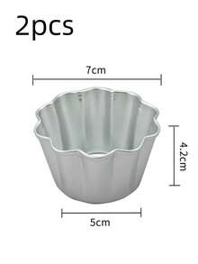 Cetakan Kue Berbentuk Bunga dari Aluminium, Anti Lengket dan Mudah Dilepas; Cetakan Cupcake, Cetakan Puding; Cocok untuk Puding, Jeli, dan Kue Panggang - Cetakan Kue Multifungsi, Cocok untuk Natal, Halloween, Paskah, dan Thanksgiving. - View 12
