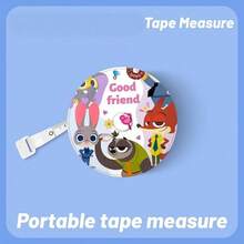 1pc Disney [One-Click Retraction] 2.0m Tape Measure, Zootopia Nick & Judy Mini 2m Soft Measuring Tape For Clothes, Waist, Bust, Hips And Height Measurement - Multi-color - View 7