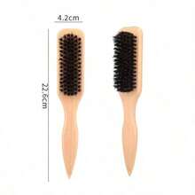 1pc\2pcs Edge Comb, Mini Soft Bristle Hair Brush, Restore Shine, For Edges And Back Combing, Detangle And Smooth Hair, For Synthetic And Human Hair, For Scalp Massage And Styling, Suitable For All Hair Types, Durable Material, Unique Comb Pattern - View 7