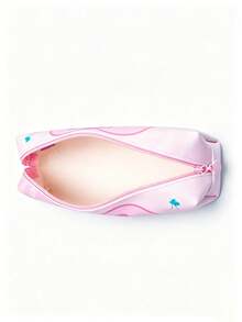 My Little Pony Cartoon Print Zipper Toiletry Bag, Portable Travel Makeup Storage Bag, PU Cosmetic Organizer, Pink & Purple Floral Pattern, Multi-Functional Skincare & Stationery Storage Box, Suitable For Daily Use And Vacation - Multicolor - View 6