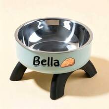 1 buah Mangkuk Hewan Peliharaan Tinggi yang Dipersonalisasi, Nama & Pola yang Disesuaikan, Mangkuk Makanan/Minum Anti Selip Stainless Steel, Cocok untuk Kucing dan Anjing Kecil, Mangkuk Makan yang Ditinggikan - MultiWarna - View 11