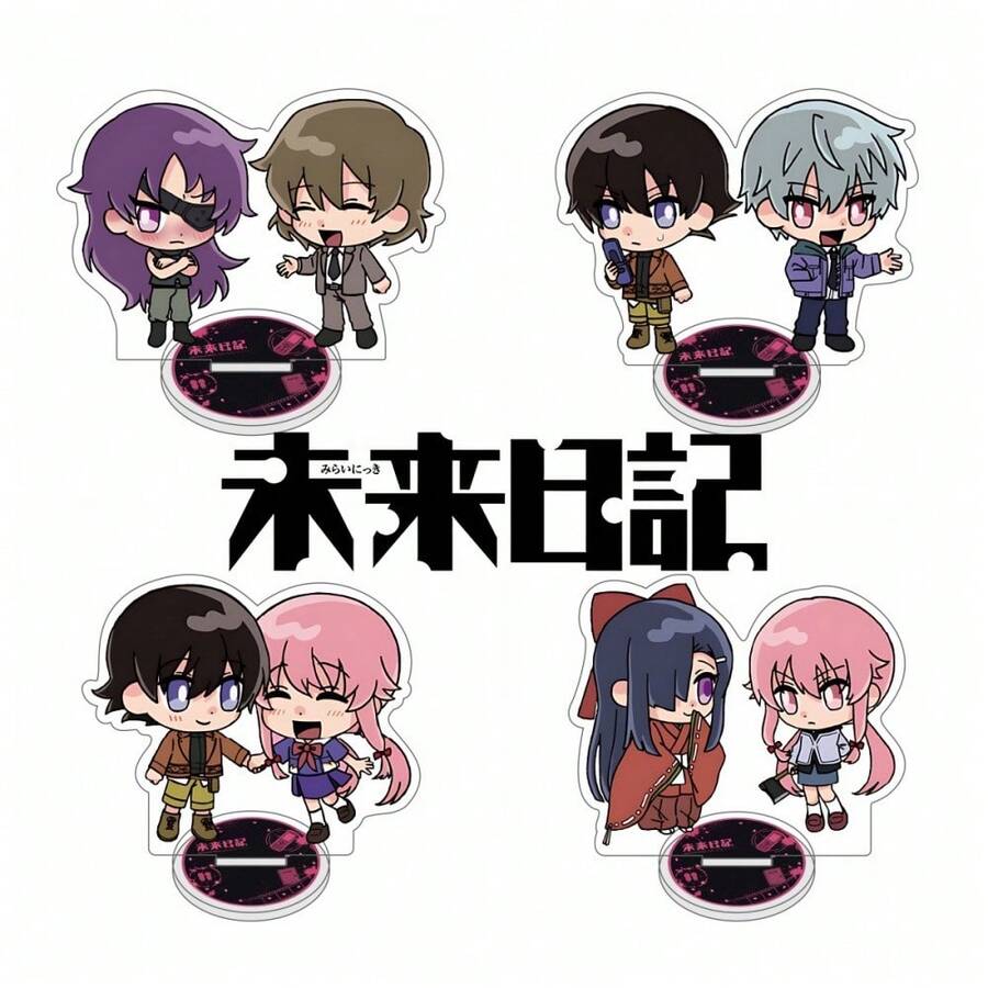 未來日記 10cm 壓克力立牌鑰匙圈 角色 Yuno 動態模型 桌面裝飾 收藏禮品 - 彩色 - 查看 1