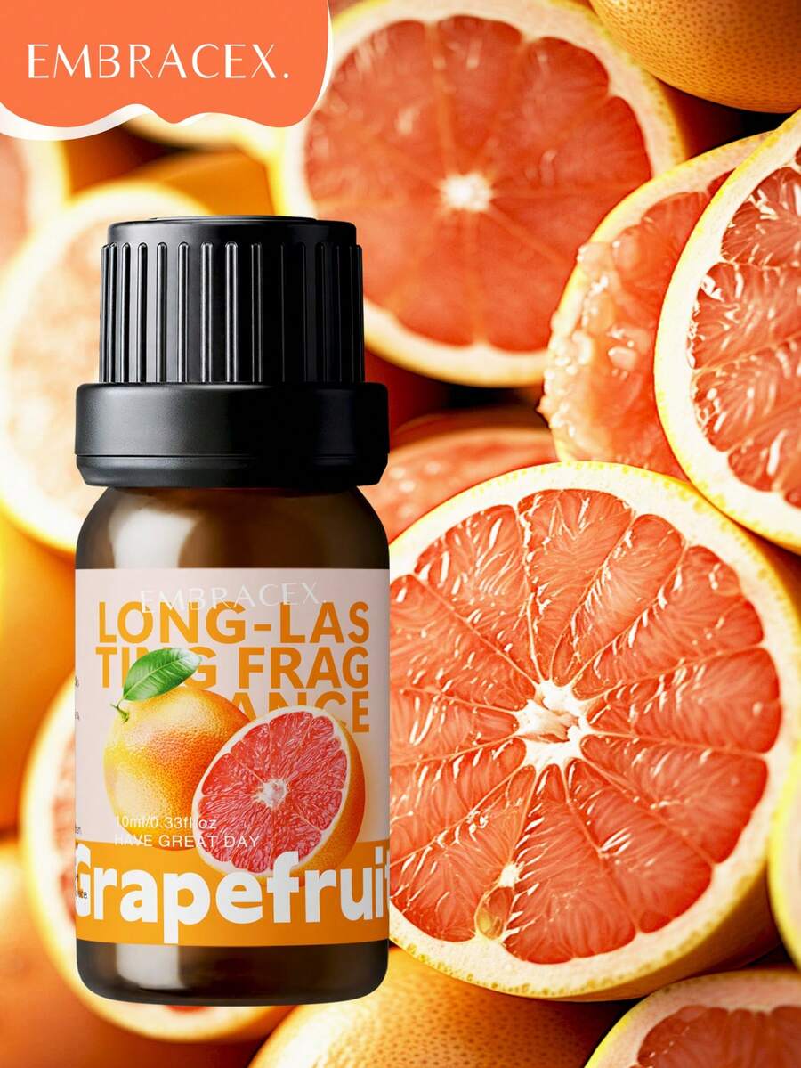 EMBRACEX. Grapefruit Essential Oil, Suitable For Aromatherapy, Home Diffuser, Also Suitable For Yoga, DIY Candle Making, Diffuser, Diffuser, Home Fragrance - 10ml Fruit Essential Oil - Grapefruit - View 1