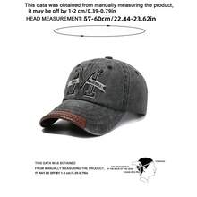 1pc Men's M Embroidered Baseball Cap, Fashion Sports Baseball Hat, Outdoor Adjustable Sun Protection Casual Baseball Cap, Suitable For Spring/Autumn Travel, Beach, Party - M - View 2