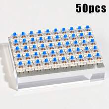 30/50/90pcs Blue Mechanical Keyboard Switches, 3-Pin MX Cross Stem, Crisp Click Sound, Suitable For Hot-Swappable Mechanical Keyboard Replacement And DIY Upgrade, Gaming, Typing, Office Use - View 10