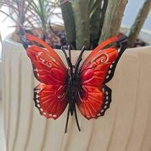 Metal Butterfly Potted Plant Decoration, Home Gardening Small Ornament, Flower Pot Greenery Matching Accessory - A - View 4