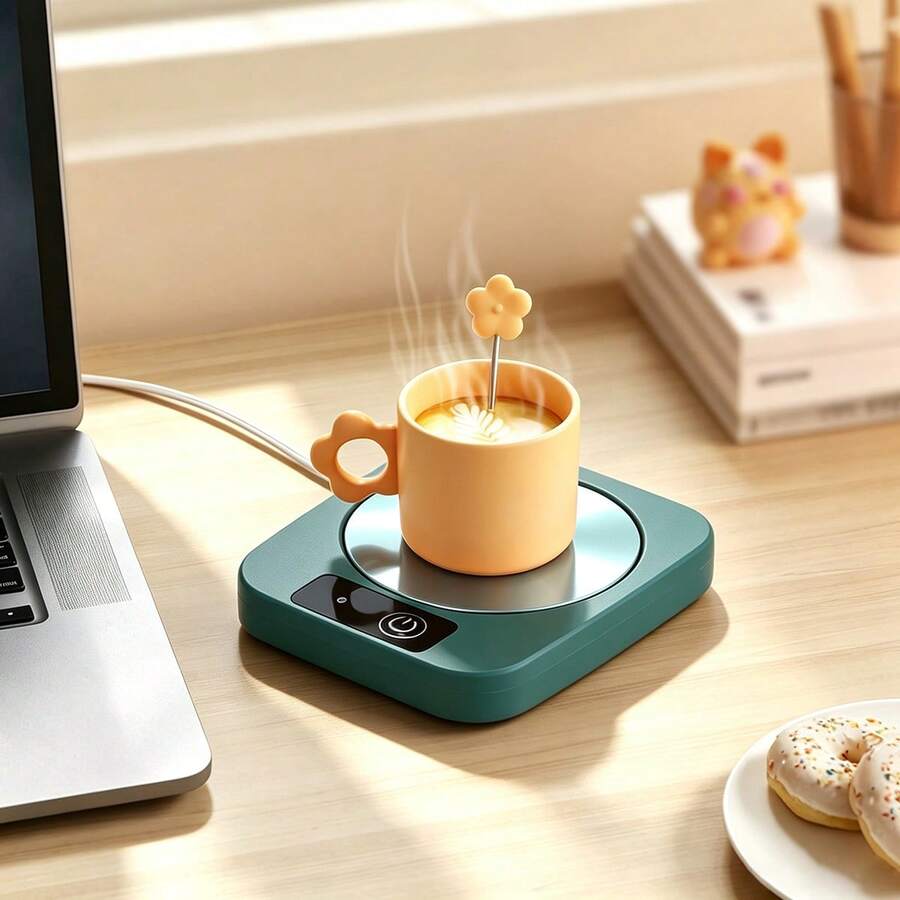 Alas Penghangat Cangkir Bertenaga USB untuk Kopi_Pelat Penghangat Elektrik 45 Derajat_Cocok untuk Lilin, Teh, Susu, Minuman, Meja, Restoran, Bar, Hadiah Pesta Rumah Baru, Sempurna untuk Penggunaan di Rumah/Kantor/Perjalanan (Hanya untuk Menghangatkan, Bukan untuk Memanaskan, Harap Gunakan Adaptor Daya Lebih Tinggi untuk Efek Penghangatan yang Lebih Baik, Jangan Gunakan di Komputer) - MultiWarna - View 1