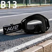 WJO Motorcycle Off-Road Goggles, Motorcycle Riding Windproof Glasses, Large Frame Wide Field Of View, Elastic Headband, Foam Face Padding, Windproof, Dustproof, Mountain Bike, Downhill, Outdoor Cycling Protective Eyewear, Multiple Colors Available - Multicolor - View 31