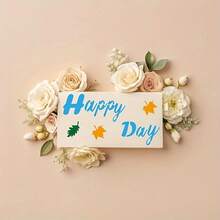 6pcs Reusable Letter And Number Painting Stencil Set, For Hand Drawing, Creative Coloring, Painting, Drawing, Journaling, Scrapbooking And Crafting, Made Of Cream White PET Plastic - Multiple Fonts And Designs - 6-letter Template - View 7