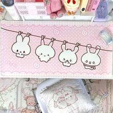 Sweet Pink Dots Pig Pattern PU Leather Desk Pad, Kawaii Large Mouse Mat, Waterproof Anti-Scratch Desk Cover, Lovely Pastel Table Decor For Gaming & Daily Workspace - View 14