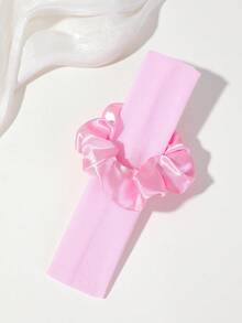 10/4/2pcs Girls Children Pink Solid Color Minimalist High Elasticity Sports Headband Sweat-Absorbing Breathable Baby Headband Fabric Scrunchie Non-Damaging Hair Daily Use - Multicolor - View 7
