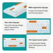 Dymonde KYA83 Mechanical Keyboard, 83-Key Layout, RGB Backlit, Red Switch, Gaming Keyboard, Compact Design, Portable, Compatible With Windows/And Laptops - View 8