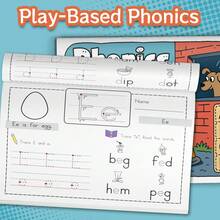 English Phonics & ABC Learning Notebooks, Alphabet Letter Recognition, Beginning Sounds, Letter Matching, Spelling And Early Reading Practice, Cute Dog Theme, Educational Activity Worksheets For Home And Classroom - Phonics & ABC Learning - View 5
