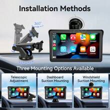 VENBES 7 Inch PND Portable Car Stereo, Wireless CarPlay & Wireless Android Auto Touch Screen Car Player With Bluetooth FM - Main Unit Only - View 7