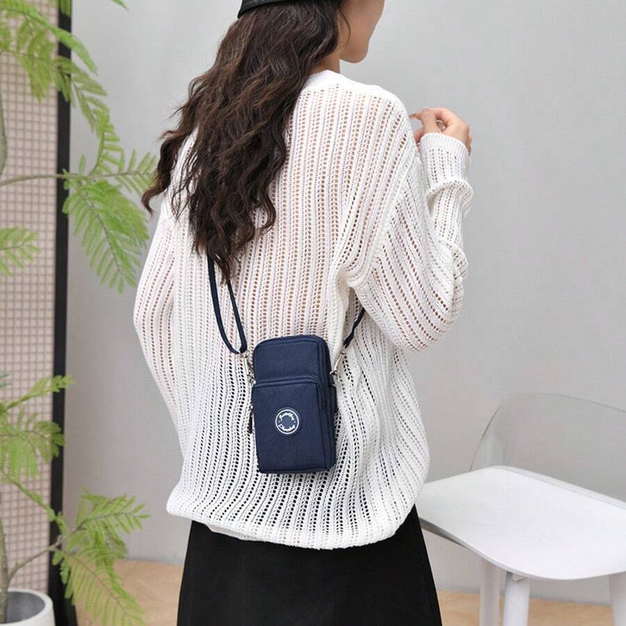 meetself Women's Nylon Multi-Zipper Pocket Mini Crossbody Phone Bag, Adjustable Shoulder Strap Lightweight Shoulder Bag Wallet Can Be Used As Arm Bag Suitable For Travel And Daily Use - Multicolor - View 1