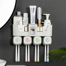 Durable Plastic Toothbrush Stand Organizer - Multicolor - View 8