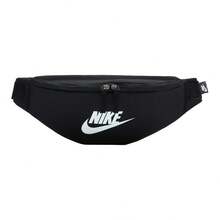 Nike Basic Big Logo Sports Fashion Casual Fitness Training Portable Polyester Waist Bag Unisex Pure Black - Black - View 9