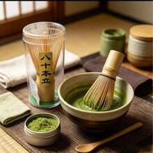 1pc Bamboo Matcha Whisk, Matcha Coffee Stirrer, Traditional Japanese Matcha Tea Utensil Accessory Set - Multicolor - View 5