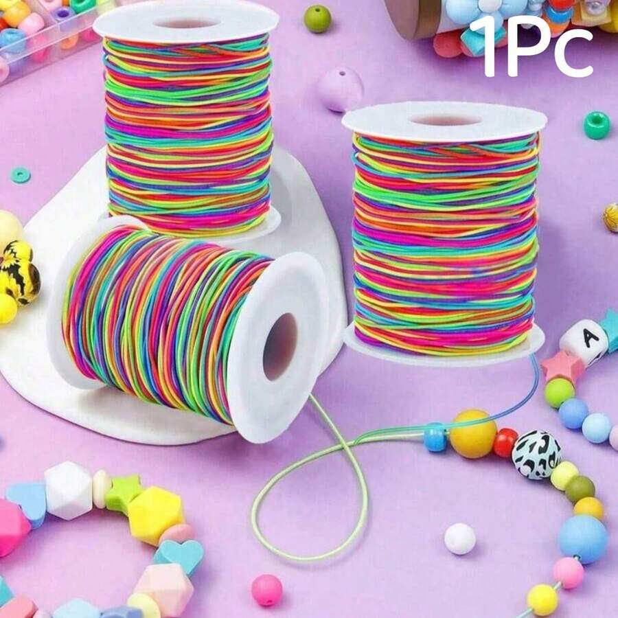 1pc Bracelet Cord, Strong And Durable Rainbow Color String, Suitable For Jewelry Making, Necklace, Beading And Handicrafts