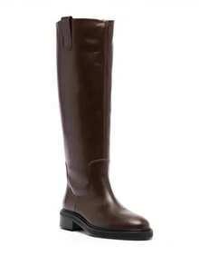 Classic Versatile Knee-High Riding Boots 2025 Autumn/Winter New Leather Vintage Tall Boots - Brown - View 4