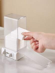 Automatic Press-Type Makeup Pad Storage Box, Dust-Proof Makeup Pad Holder For Home Bathroom Vanity - Multicolor - View 3