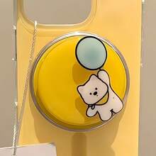 Cute Rotating Blue Balloon Puppy Magnetic Phone Stand, Strong Adsorption For MagSafe Phones, Desktop Slouchy Holder - Multicolor - View 3