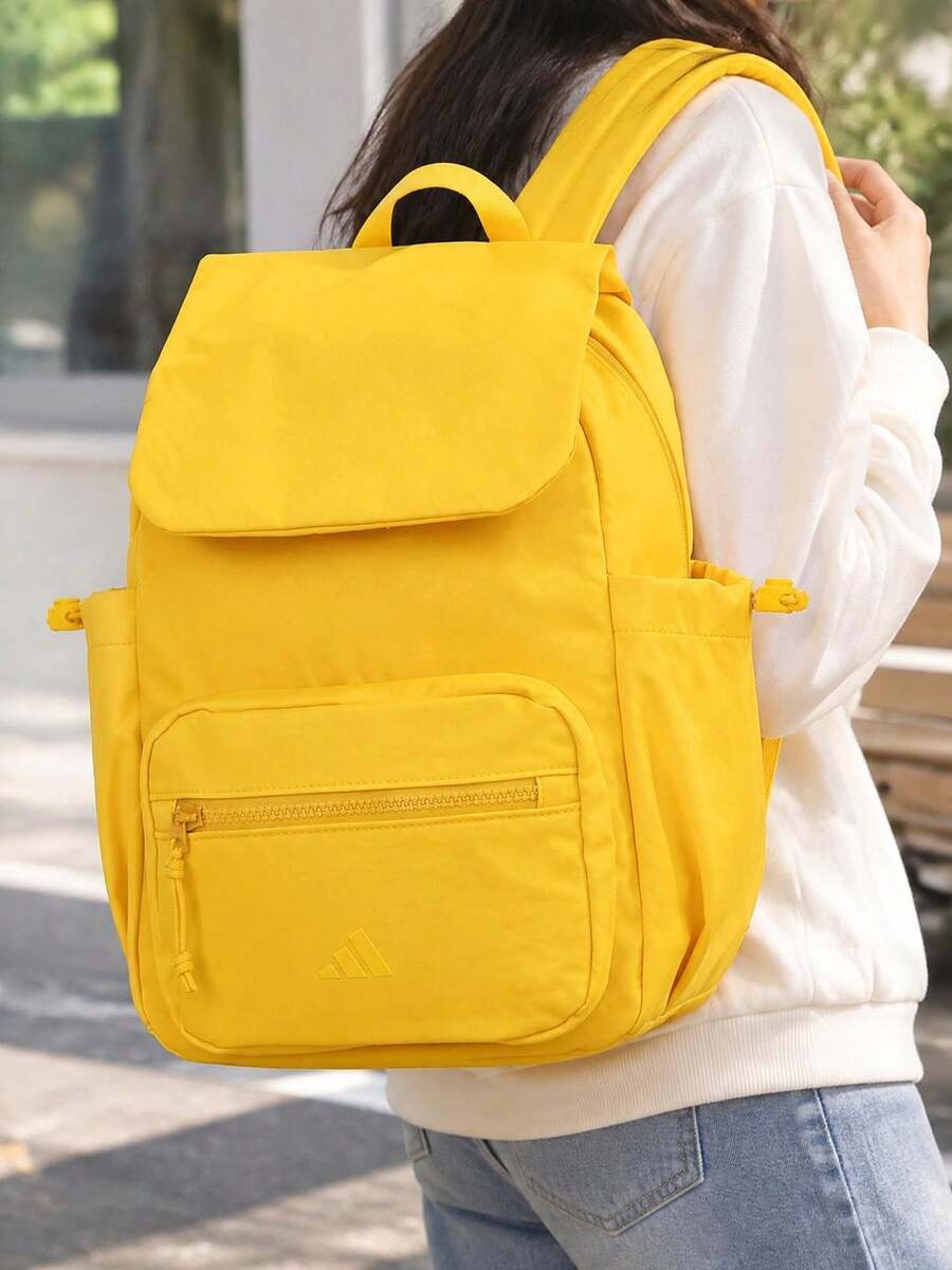 Adidas Ransel Outdoor Ringan Wanita W UBSP BP S Warna Kuning Cerah dengan Penutup KX9604 - Kuning Terang - View 1