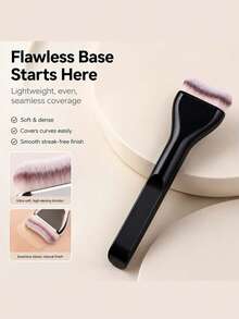 6pcs Multi-Function High Quality Makeup Brush Set, Soft Bristles, Suitable For All Skin Types, Powder Brush, Foundation Brush, Detail Brush, Eyeshadow Brush, Triangle Highlighter Brush, Portable Travel Set, Perfect Gift For Girls - Multicolor - View 4