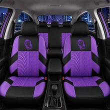 9pcs Car Seat Covers, Cartoon Penguin Face Print, Universal Fit For Car, Truck, SUV Interior Decoration & Protection - 9-piece Press Set - View 7