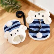 1pc Cute Winter Plush Rabbit Style Pet Vest, Thickened, Suitable For Leash Design - Multicolor - View 1