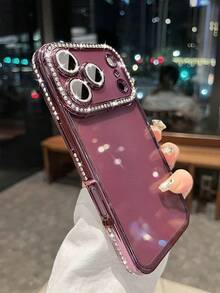 奢華電鍍櫻桃紅蝴蝶全滿鑽手機殼，適用於 iPhone 18 Pro Max/18 Pro/18/17 Pro Max/17 Pro/17/16 Pro Max/16/16 Pro/16 Plus/15/15 Pro Max/15 Pro/15 Plus/11/12/13/14 Pro Max/12 Pro/12 Pro Max/13 Pro/13 Pro Max/14 Pro/14 Pro Max/14 Plus/12 Mini/13 Mini，全包防摔軟殼保護套，Ins 風格高端美學 - 櫻桃紅 - 查看 2