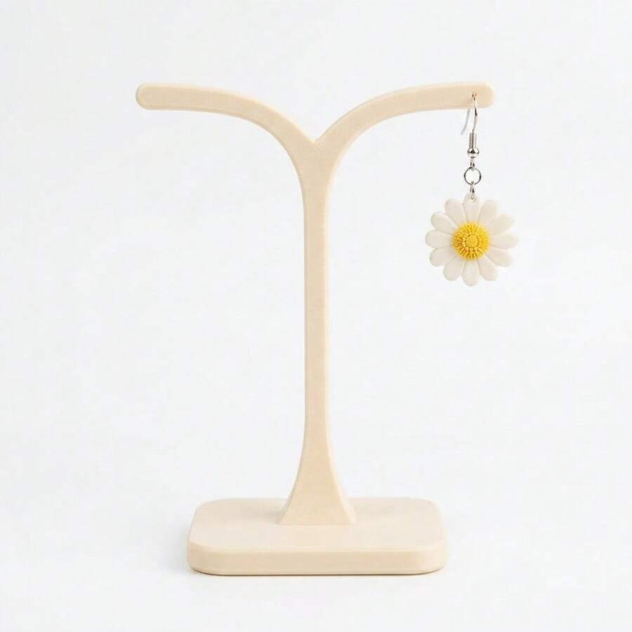 2pcs 3D Printed Y-Shaped Tree Earring Display Stand, Minimalist Jewelry Storage Rack, Desktop Earring Holder, For Hanging Earrings Retail Display And Home Storage - Multicolor - View 1