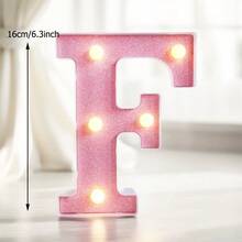 1pc 16cm Home Birthday Party Decoration LED Pink Marquee Letter Lights, Battery Powered Light Up Alphabet Letters,Wedding Proposal Decoration Marquee Letters Lamp,Christmas Home Decor Letters Sign Light,Illuminated LED Alphabet Lights - 16cm Pink Letters - View 35