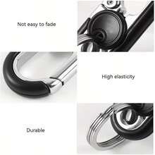 Random Color Car Keychain Business Keychain High-End Metal Key Ring Men's Waist Hanging Car Key Chain Creative Metal Alloy Key Chain Car Key Pendant Simple Anti-Loss Key Ring Lock Key Holder Car Interior Accessories Small Pendant Men's And Women's Car Accessories Interior Car Parts - Multicolor - View 11