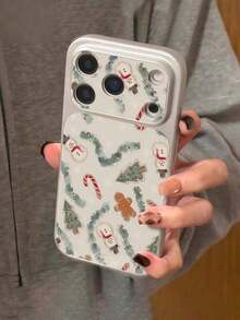 1pc Christmas Gingerbread Snowman Frosting Print Phone Case,Compatible With IPhone 18 Pro Max 17 Pro Max 16 Pro Max 15 Pro Max 14 Pro Max & 11/12/13/14/15/16/17/18 Pro/Plus - Multicolor - View 3