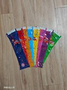 Set de 6 - Tubos de fuegos artificiales de 13 pulgadas que se inflan por sí solos, palitos de globos de confeti de papel de colores, petardos para ambiente, festivales, cumpleaños, bodas, decoraciones y regalos de fiesta - Colores y estilos aleatorios - Multicolor - Ver 12
