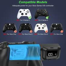 Xb Ox Series X/S Controller Battery Pack - Precise Battery Level Display - Fast Charging Does Not Damage The Controller - Rechargeable Up To 2000 Times For Gaming Accessories - Black - View 6