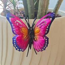 Metal Butterfly Potted Plant Decoration, Home Gardening Small Ornament, Flower Pot Greenery Matching Accessory - A - View 6