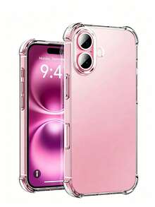 Shockproof Silicone Soft Case Compatible With Iphone 16 Pro Max, Ultra-Thin Transparent Back Cover, Compatible With Apple 16 Plus Pro Max 16+ 16Pro, Slim Shell, Waterproof, Anti-Fall, Anti-Scratch - Clear - View 1
