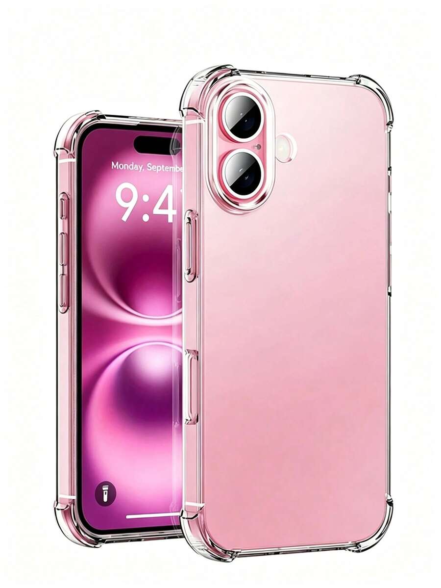 Shockproof Silicone Soft Case Compatible With Iphone 16 Pro Max, Ultra-Thin Transparent Back Cover, Compatible With Apple 16 Plus Pro Max 16+ 16Pro, Slim Shell, Waterproof, Anti-Fall, Anti-Scratch - Clear - View 1