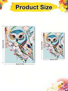 DIY Colorful Owl Among Floral Bloom (Frameless Or Framed 8x12 / 16x20 Inches) Paint By Numbers Kit(Acrylic) Arts & Crafts For Adult Beginners, Home Wall Decor, And Holiday Gifts For Nature Lovers And Bird Fans - Sets - View 2