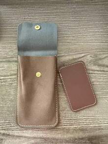 1pc Travel Watch Storage Bag, Portable Anti-Scratch Anti-Shock Premium Soft Suede Watch Organizer Pouch, Retro Minimalist Solid Color Rectangular Slim Snap Closure Fine Stitching Soft Lining Dust-Proof Watch Protection Storage Box, Business Travel Daily Carry Father's Day Birthday Gift - Multicolor - View 13