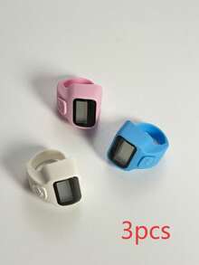 Penghitung Cincin Silikon Warna-warni, Penghitung Digital Sholat Muslim, Warna-warna Kaya Macaron, Berbagai Pilihan Warna, Estetika Tinggi, Ringkas dan Portabel, Dapat Dipakai di Jari, Penghitungan Bebas Genggam - Beraneka warna - View 15
