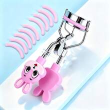 10PCS/18PCS New Cute Rabbit Handle Wide-Angle Eyelash Curler With Replacement Rubber Pads Set, One-Clip Long-Lasting Curl, Fits All Eye Shapes, Soft Rubber Pads Won't Pinch Eyelids, Non-Slip Cartoon Rabbit Grip, Compact And Portable, Perfect Christmas Gift - Multicolor - View 11